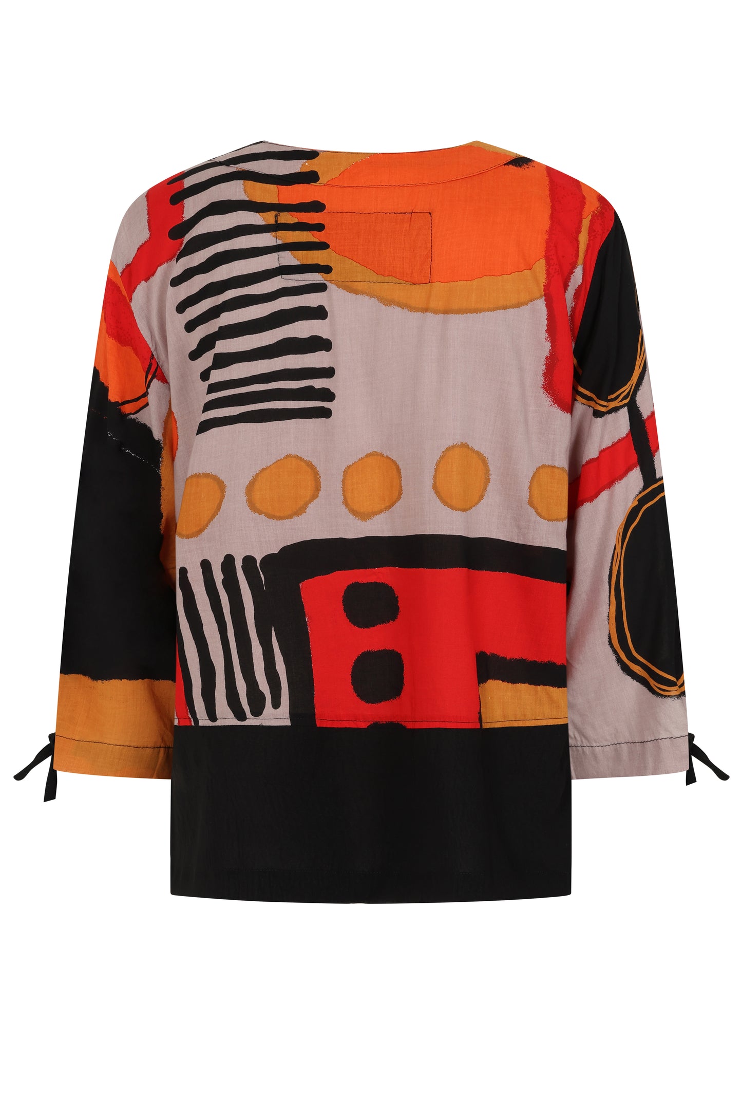 Black/Geometric Print Jacket | Tara Vao Malika 5095