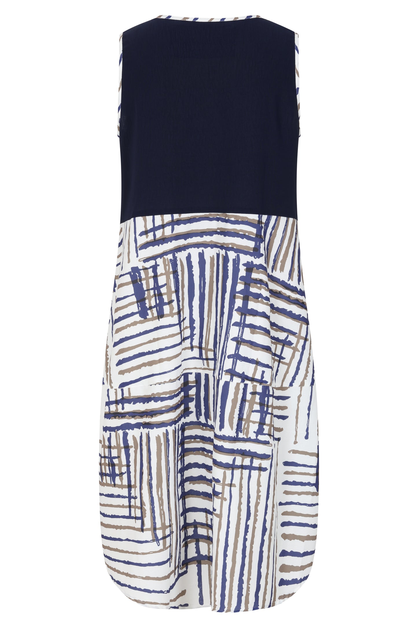 Navy/White Sleeveless Dress | Tara Vao Masha