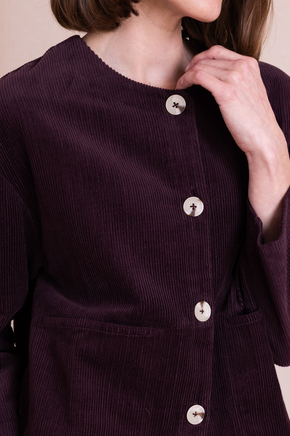 Burgundy Chunky Cord Jacket | Nomads NR6042BGY
