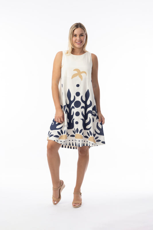 Nazca Sleeveless Dress | Orientique 40193