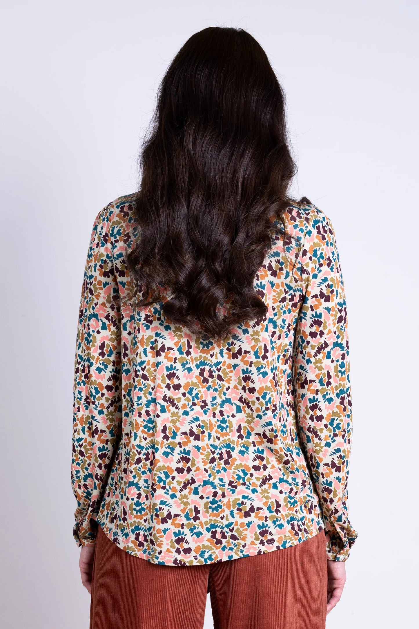 Ecru Print Ecovero Jersey Shirt | Nomads