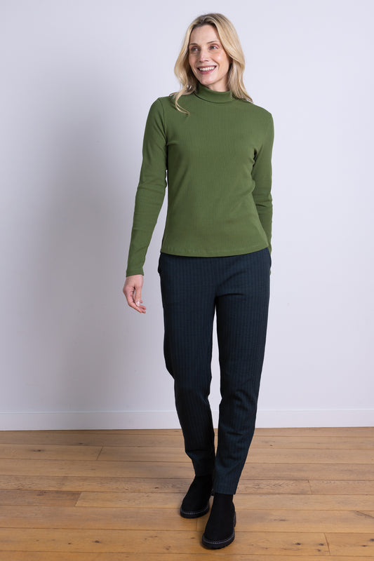 Organic Cotton Slim Leg Trousers - Midnight | Nomads