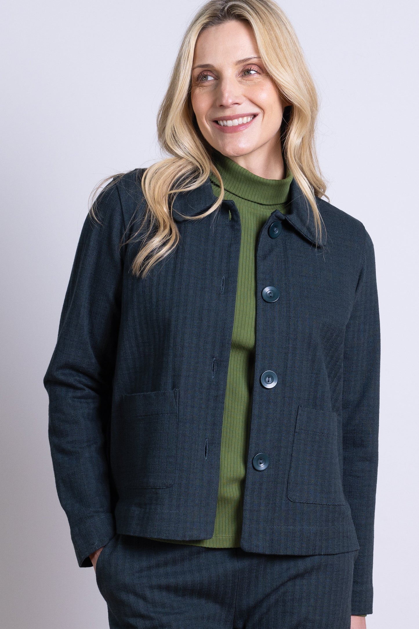 Organic Cotton Jersey Jacket - Midnight | Nomads