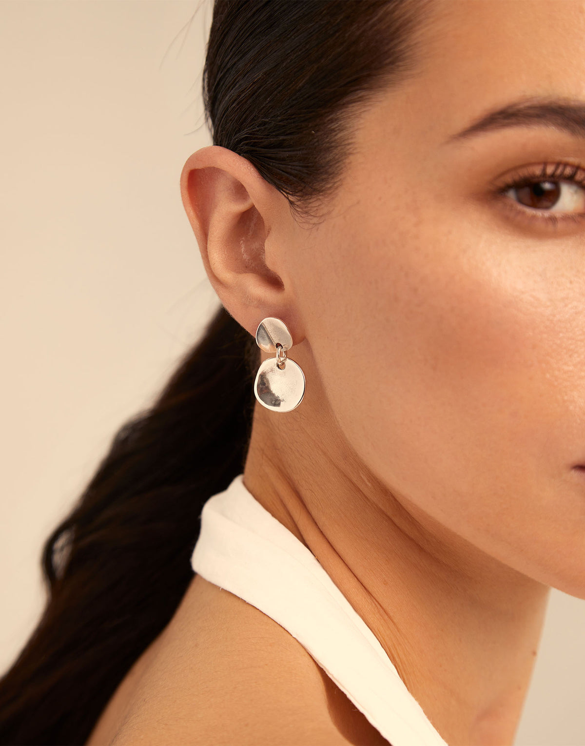 UNOde50 Circle Drop Earrings – Sterling Silver | PEN0055