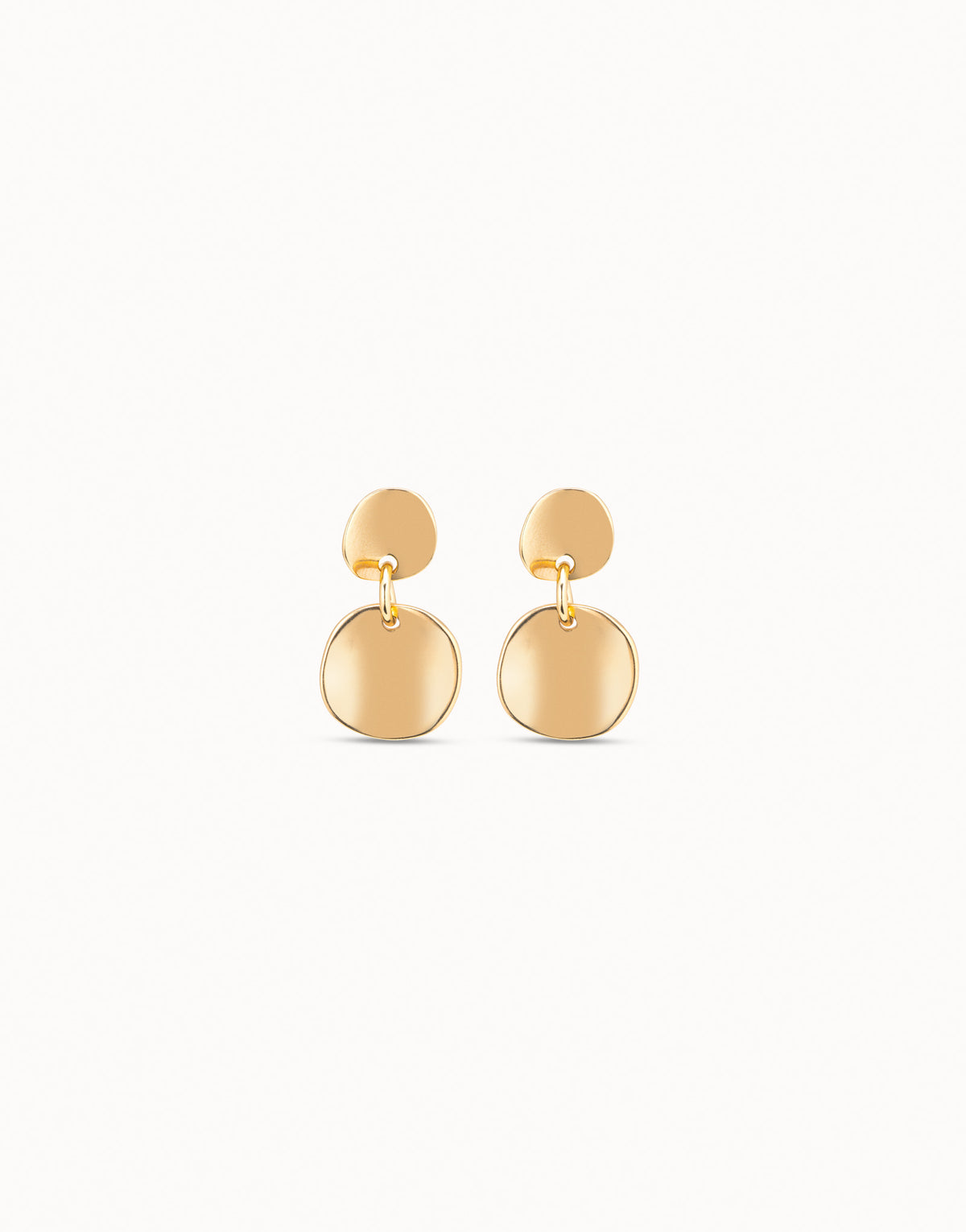 UNOde50 Gold Circle Drop Earrings – PEN0055
