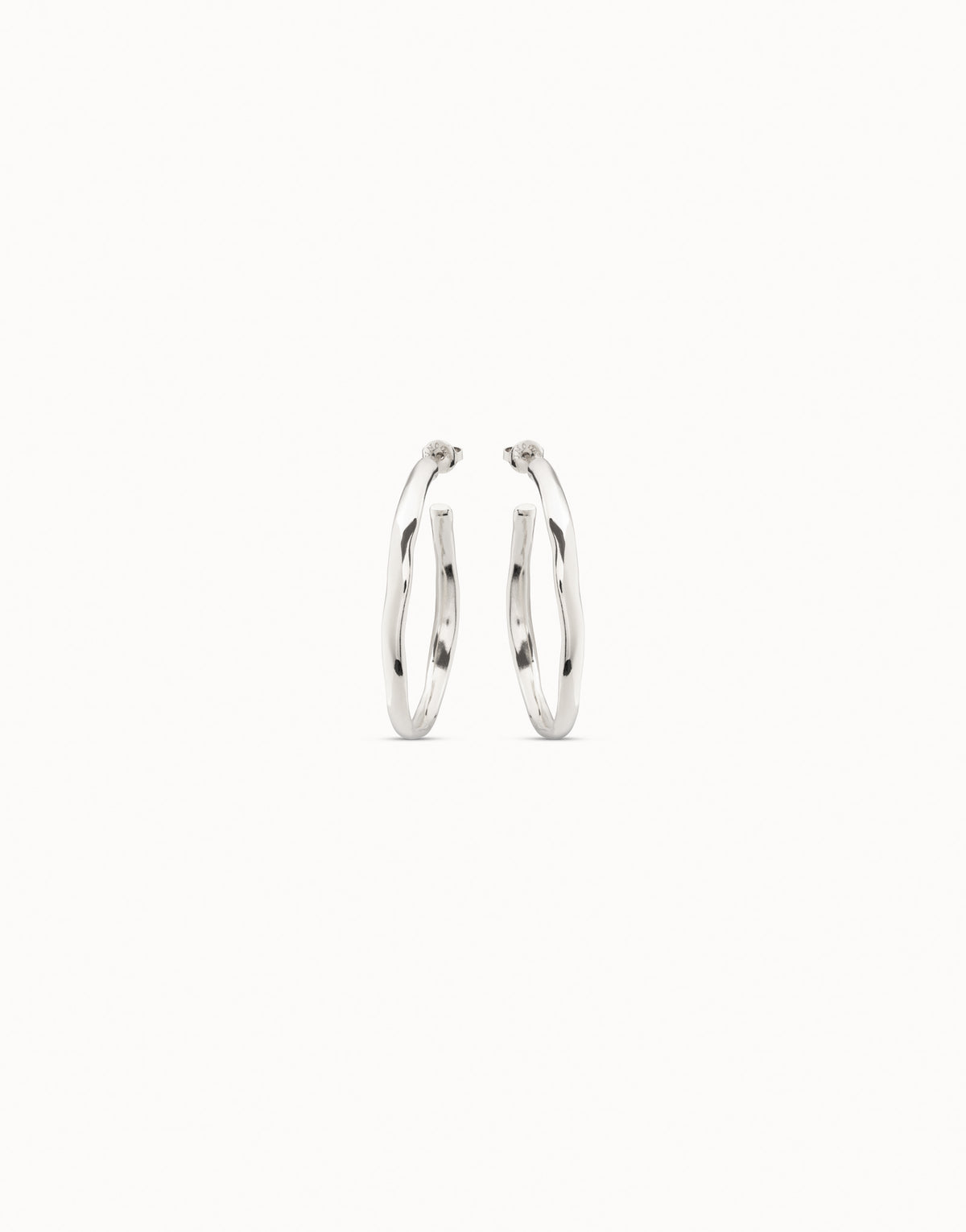 UNOde50 Silver Open Hoop Earrings – PEN0419