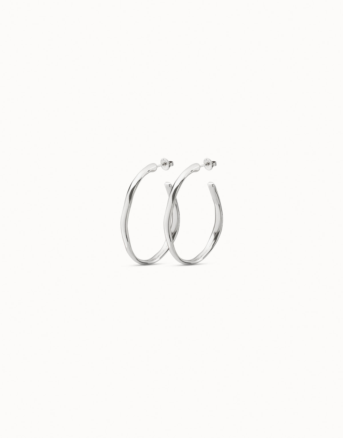 UNOde50 Silver Open Hoop Earrings – PEN0419