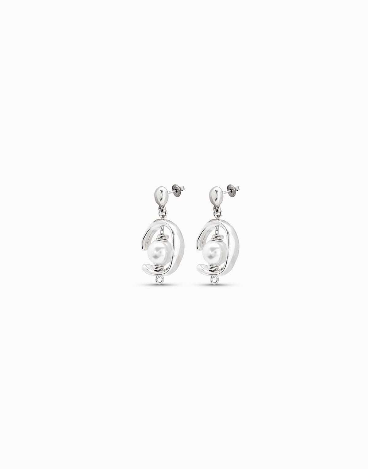 UNOde50 Silver Drop Earrings with Pearl – PEN0444