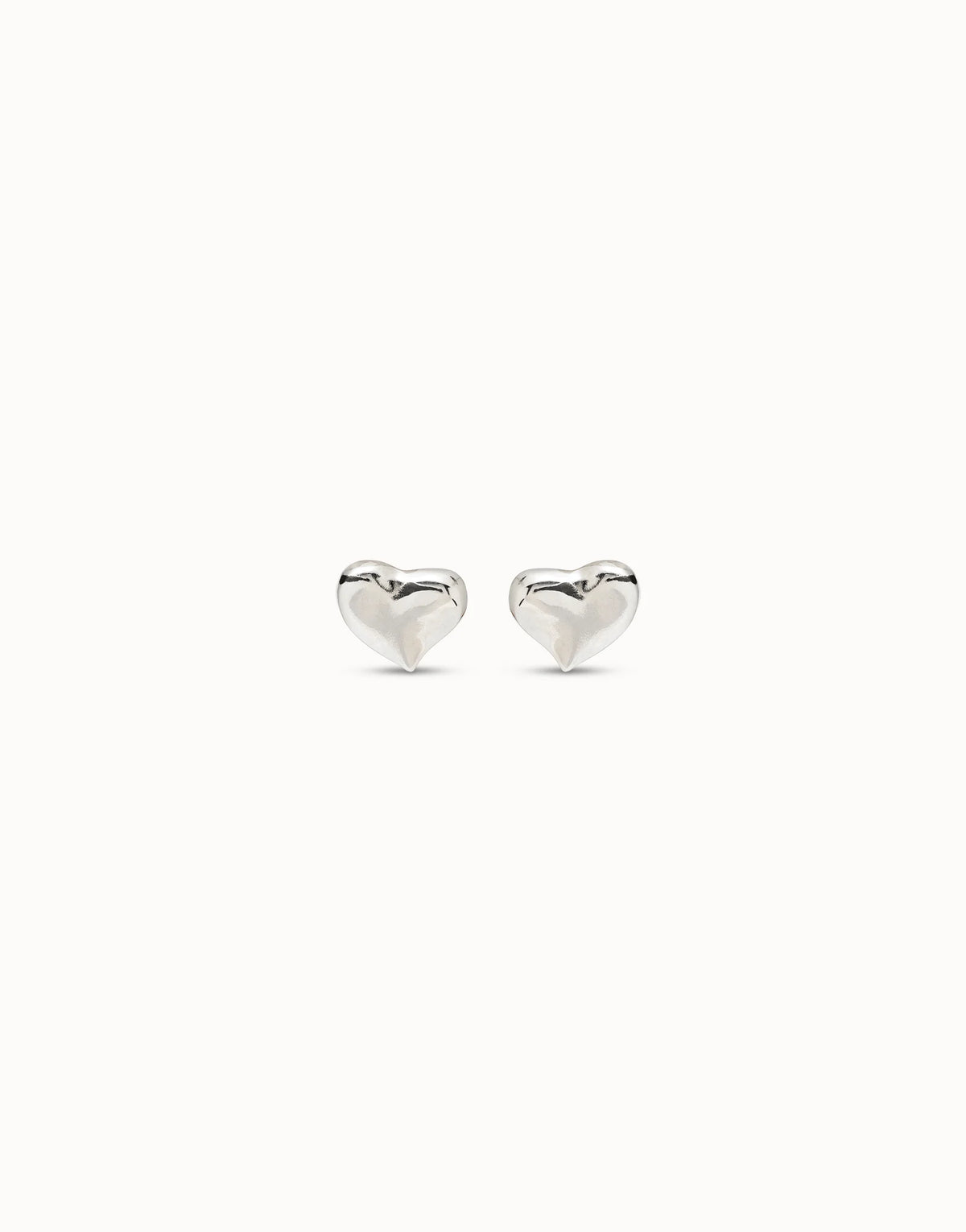 UNOde50 Silver Heart Stud Earrings – PEN0829