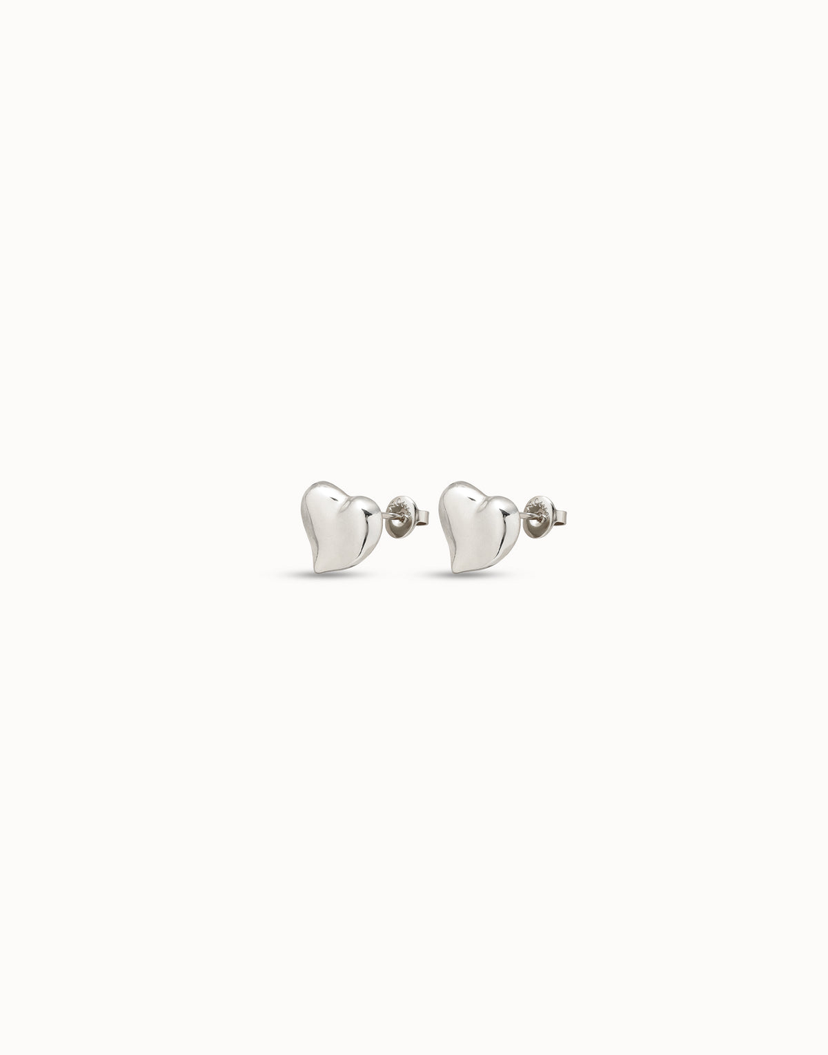 UNOde50 Silver Heart Stud Earrings – PEN0829