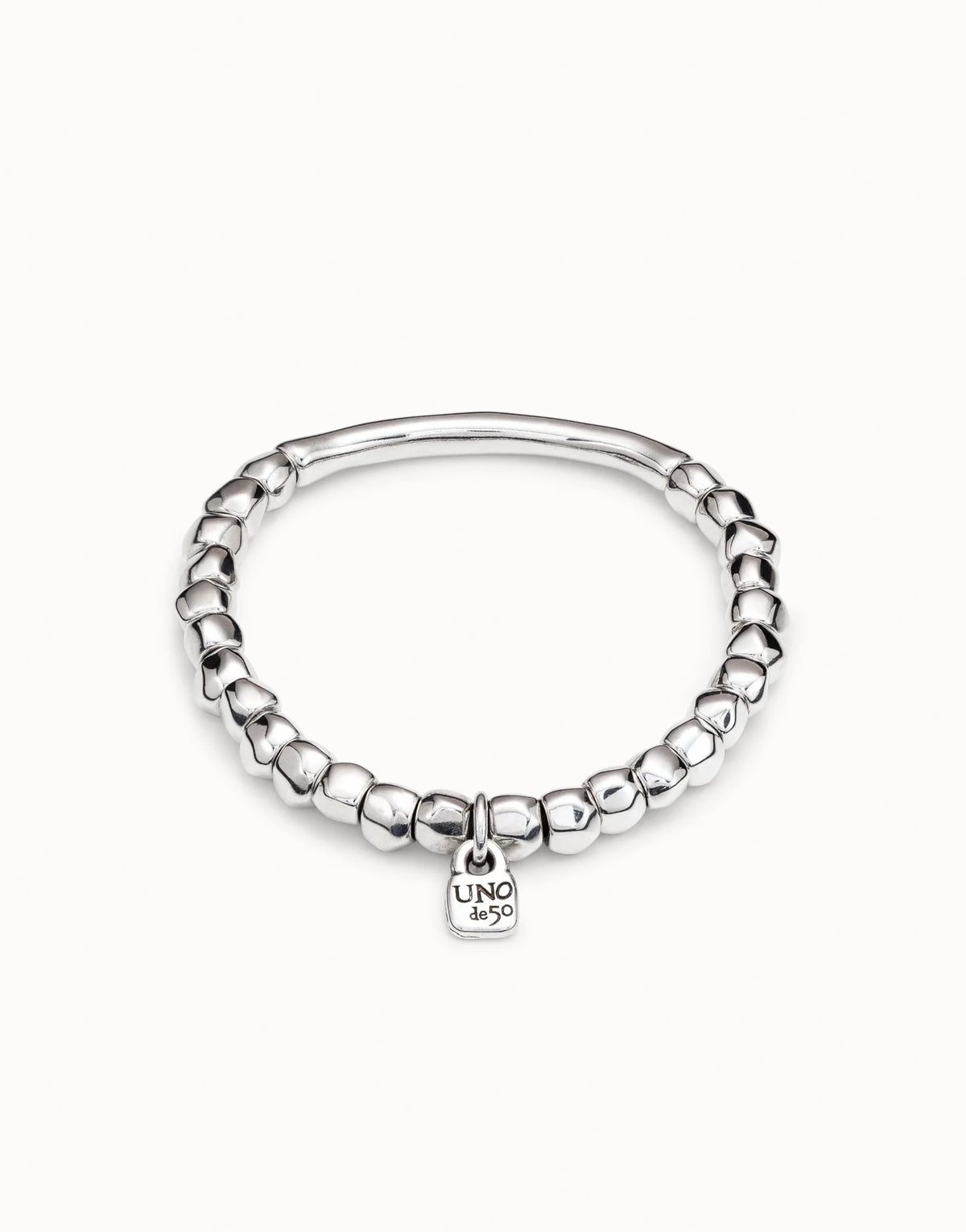 UNOde50 Beaded Stretch Bracelet with Tubular Piece – PUL1208