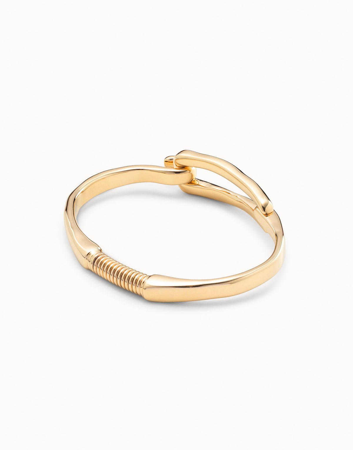 UNOde50 Gold Bangle Bracelet with Link Clasp | PUL1721
