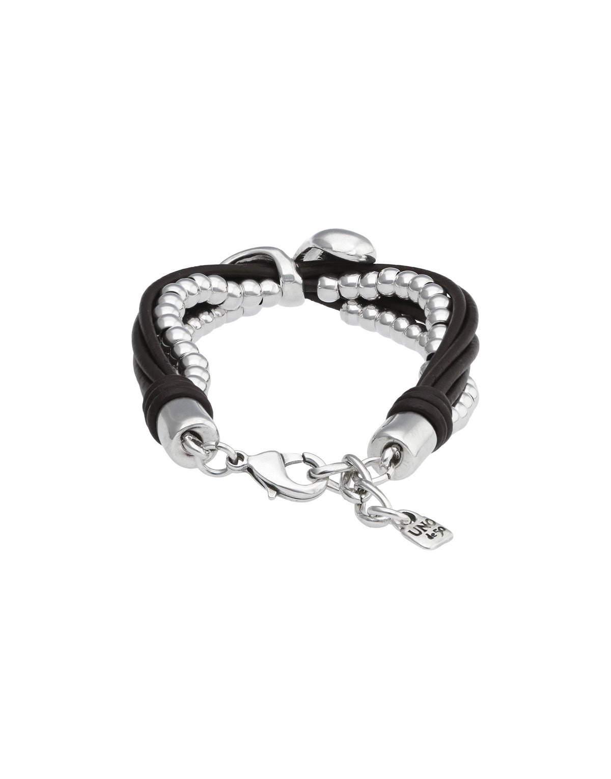 UNOde50 Anima Leather Bracelet – Silver | PUL2666