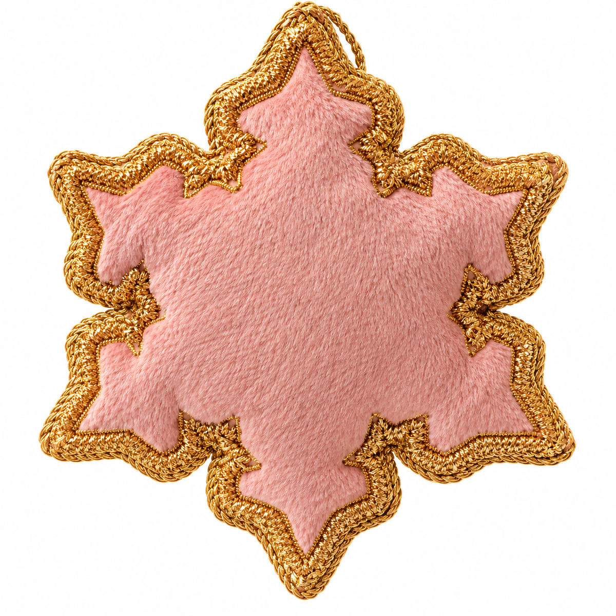 Pink & Gold Embroidered Snowflake Christmas Decoration – Tinker Tailor London