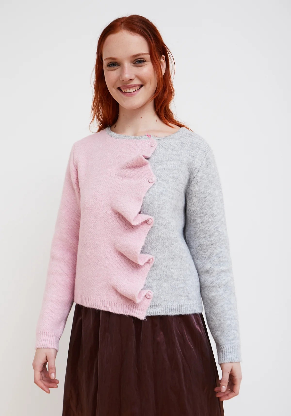 Giggle Jumper - Pink & Grey | Dr.Bloom