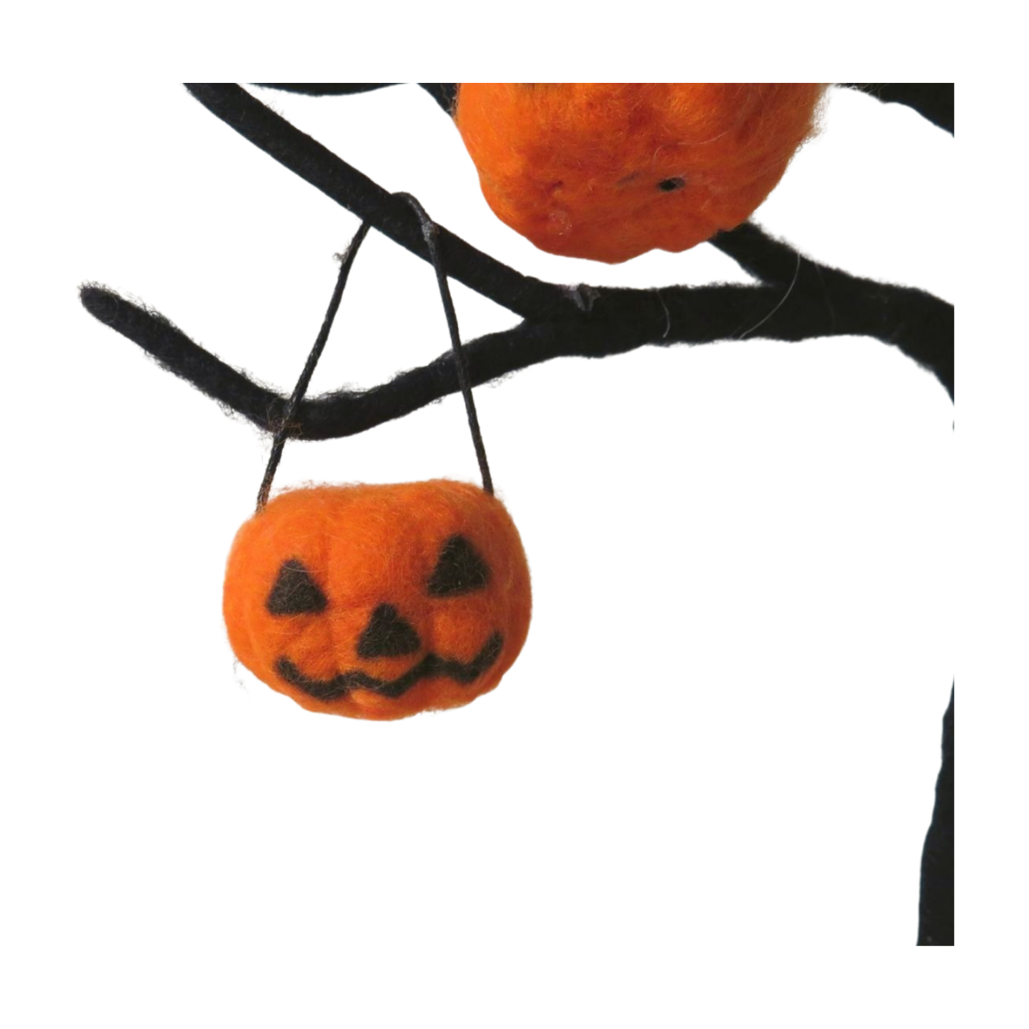 4cm Felt Pumpkin Tree Decoration | Giftware Trading