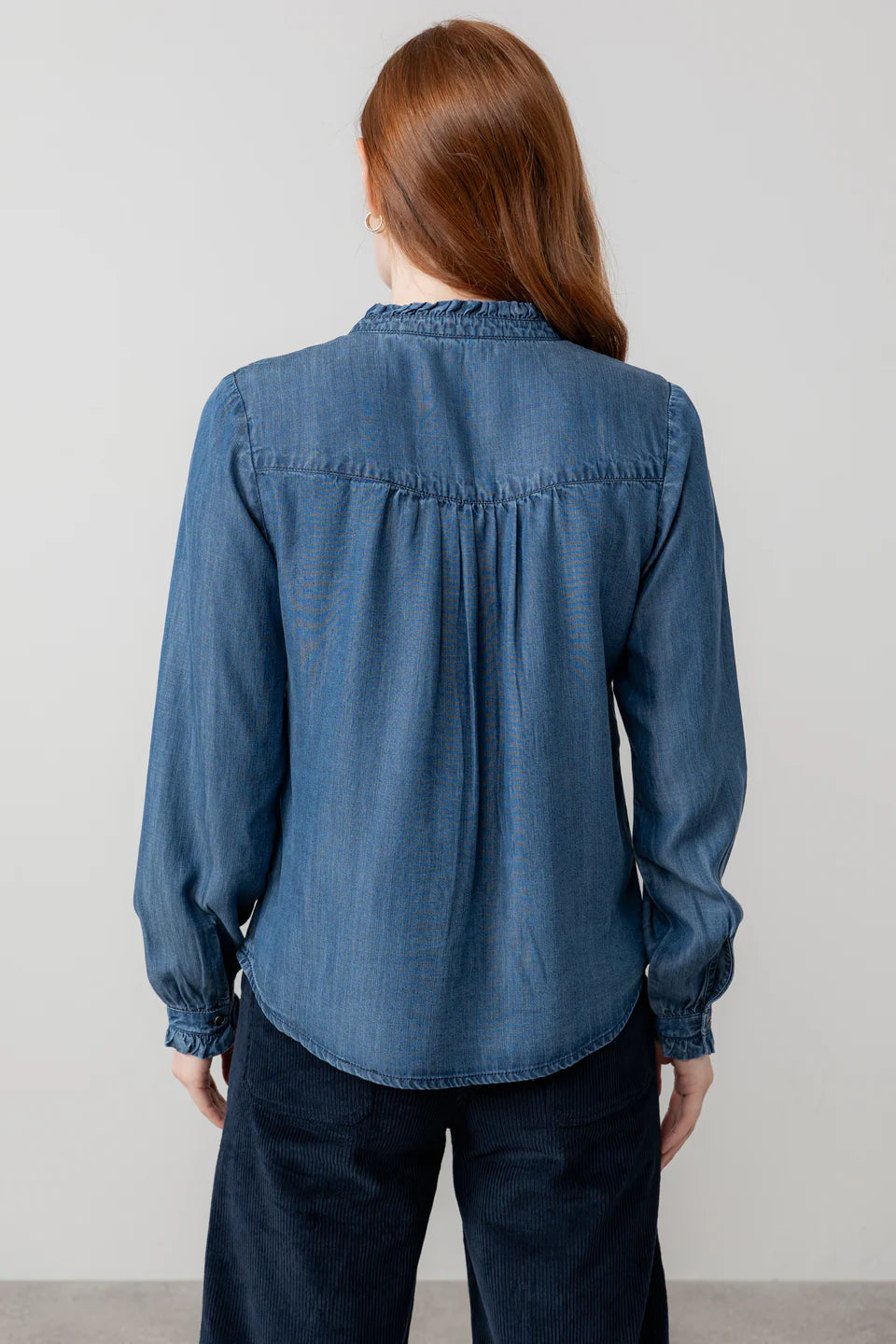Blue Frill Rachel Blouse | Lily & Me LM25504