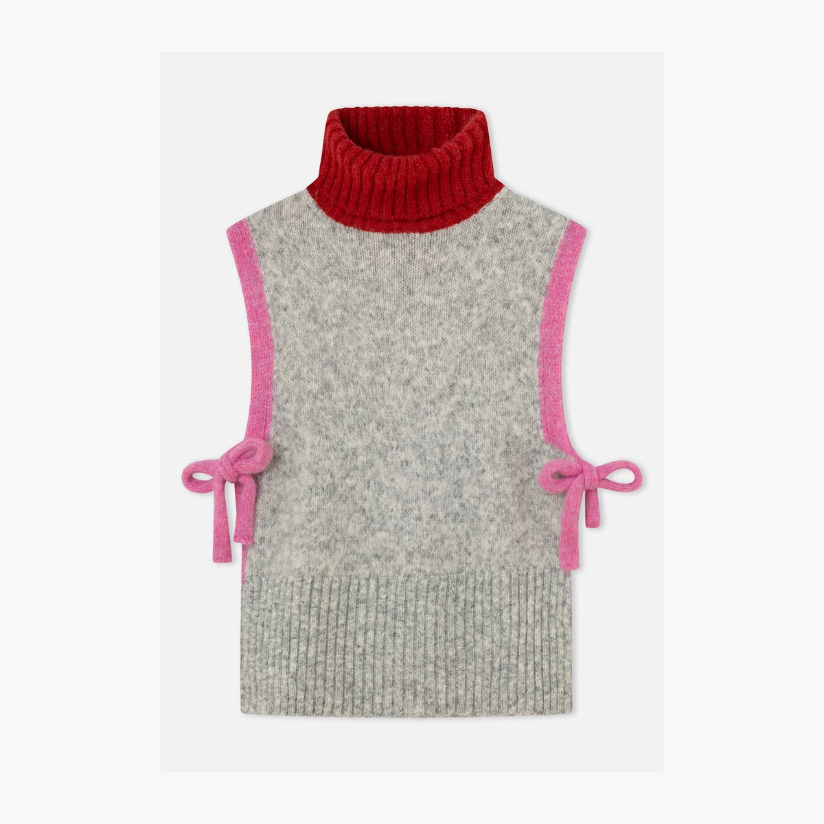 Grey & Pink Knitted Vest - Chaleco Clue | Dr.Bloom