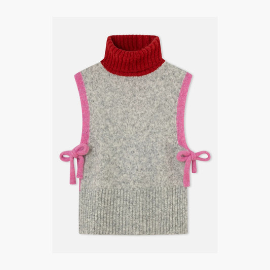 Grey & Pink Knitted Vest - Chaleco Clue | Dr.Bloom