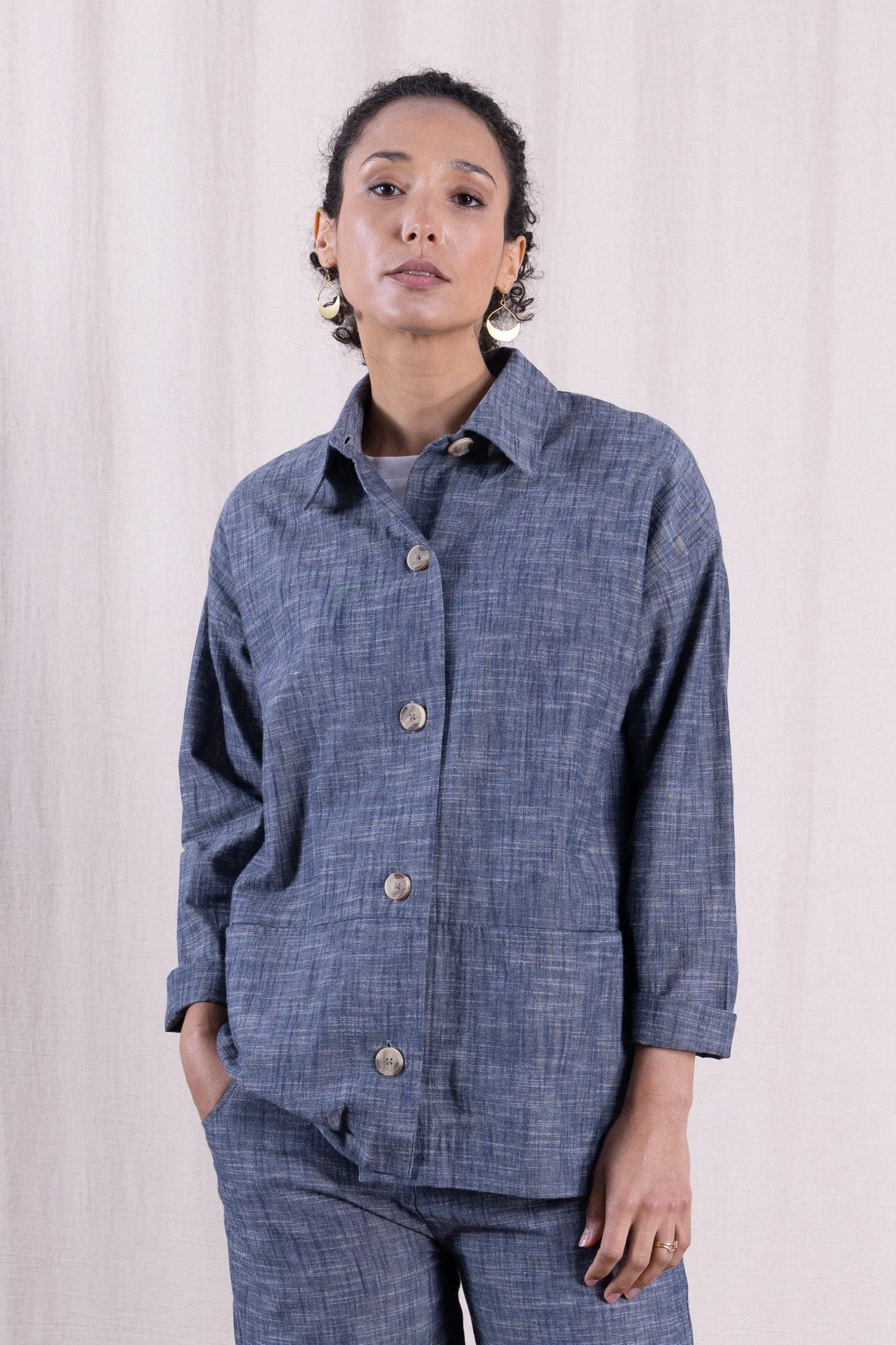Chambray Shirt Jackiet | Nomads CC6039CBY