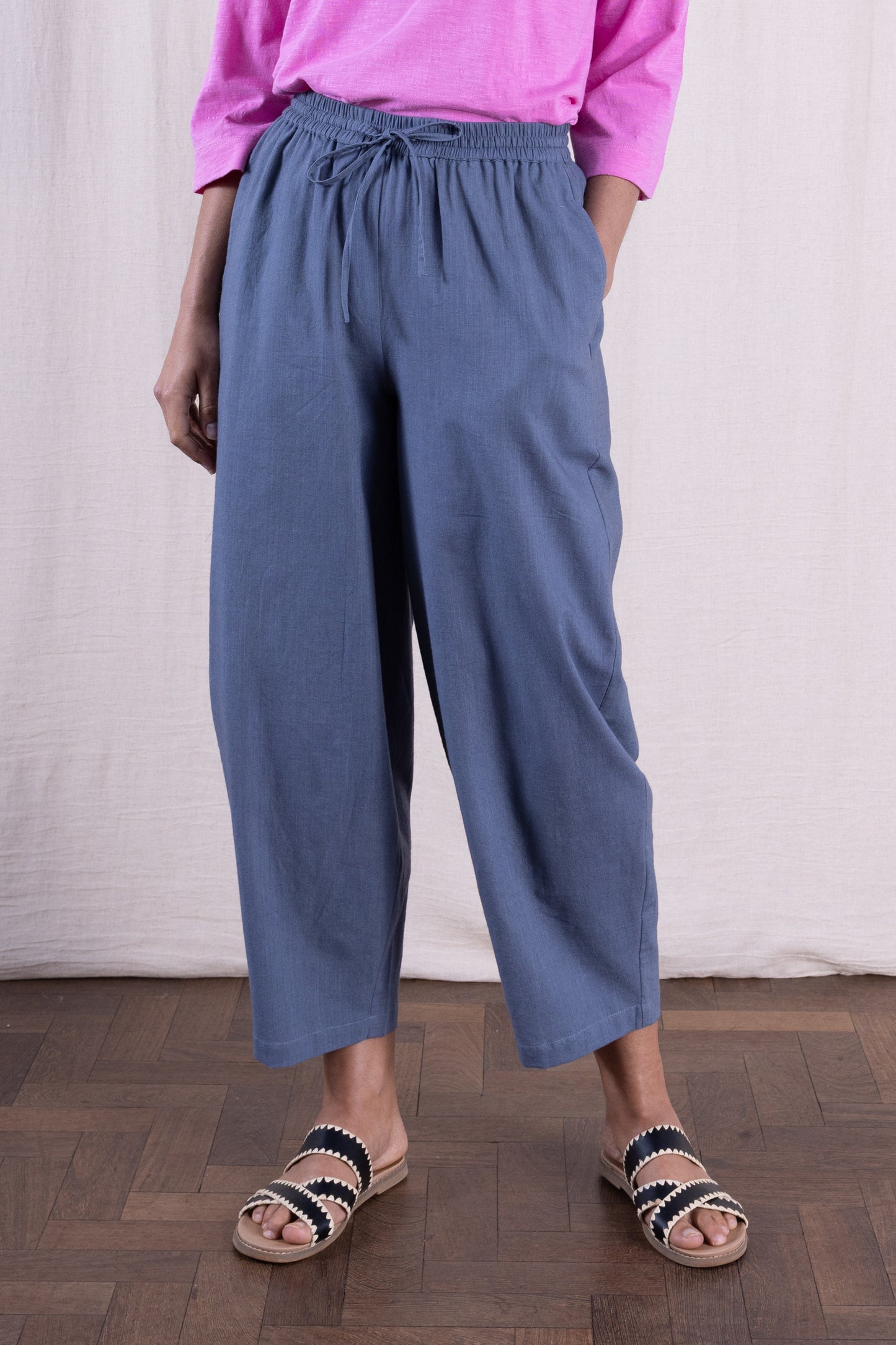 Pepper Cotton Elastic Waist Bubble Trouser | Nomads CS1114PPR