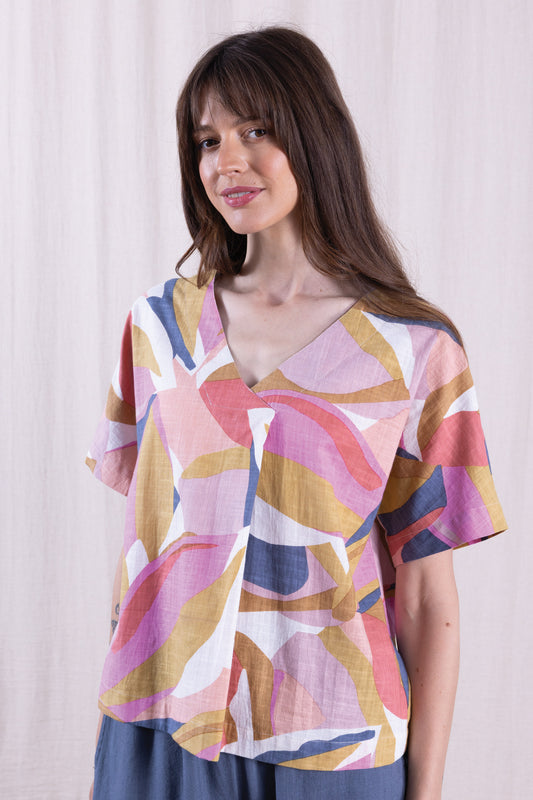 Multi Cotton Pleat Front Top | Nomads MT4255MLT