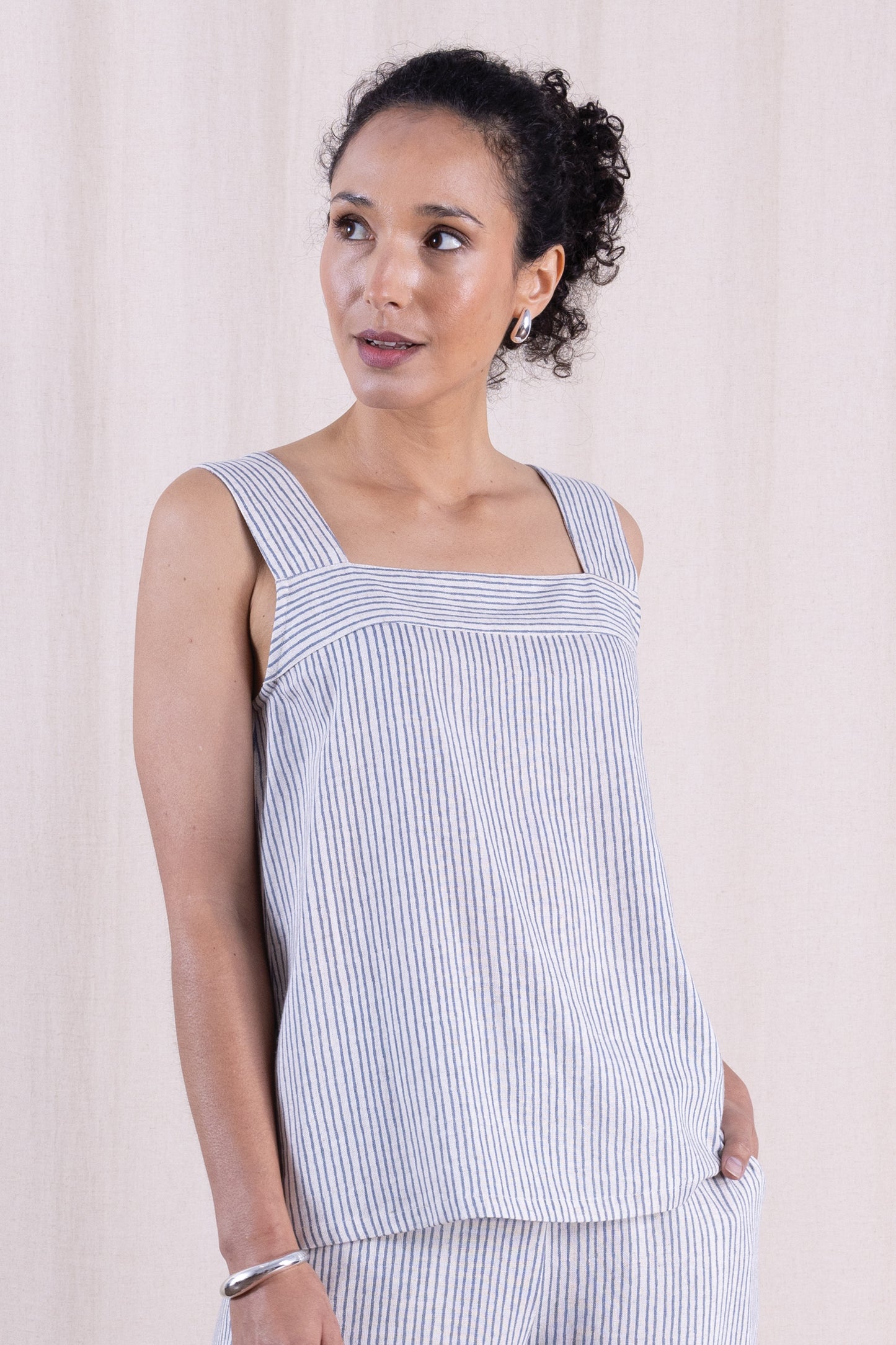 Cornflower Linen Cami Top | Nomads RV4257CFL