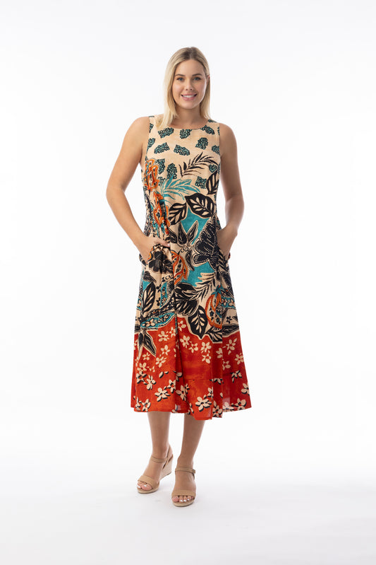 Saventa Midi Dress | Orientique 71585