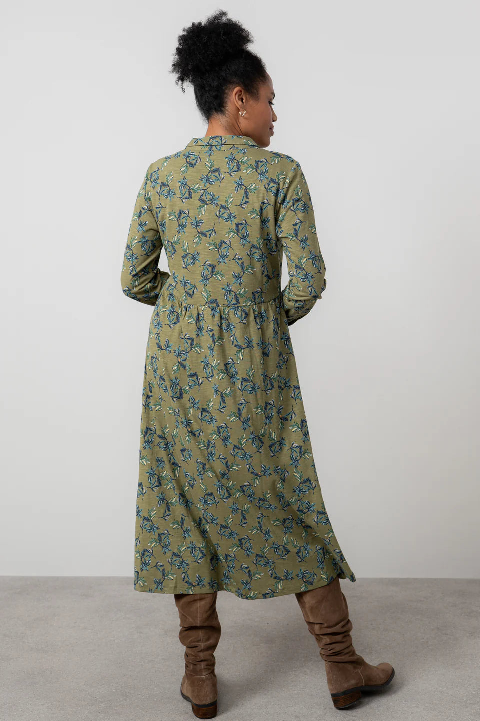 Green Foliage Print Seasons Dress | Lily & Me LM25570