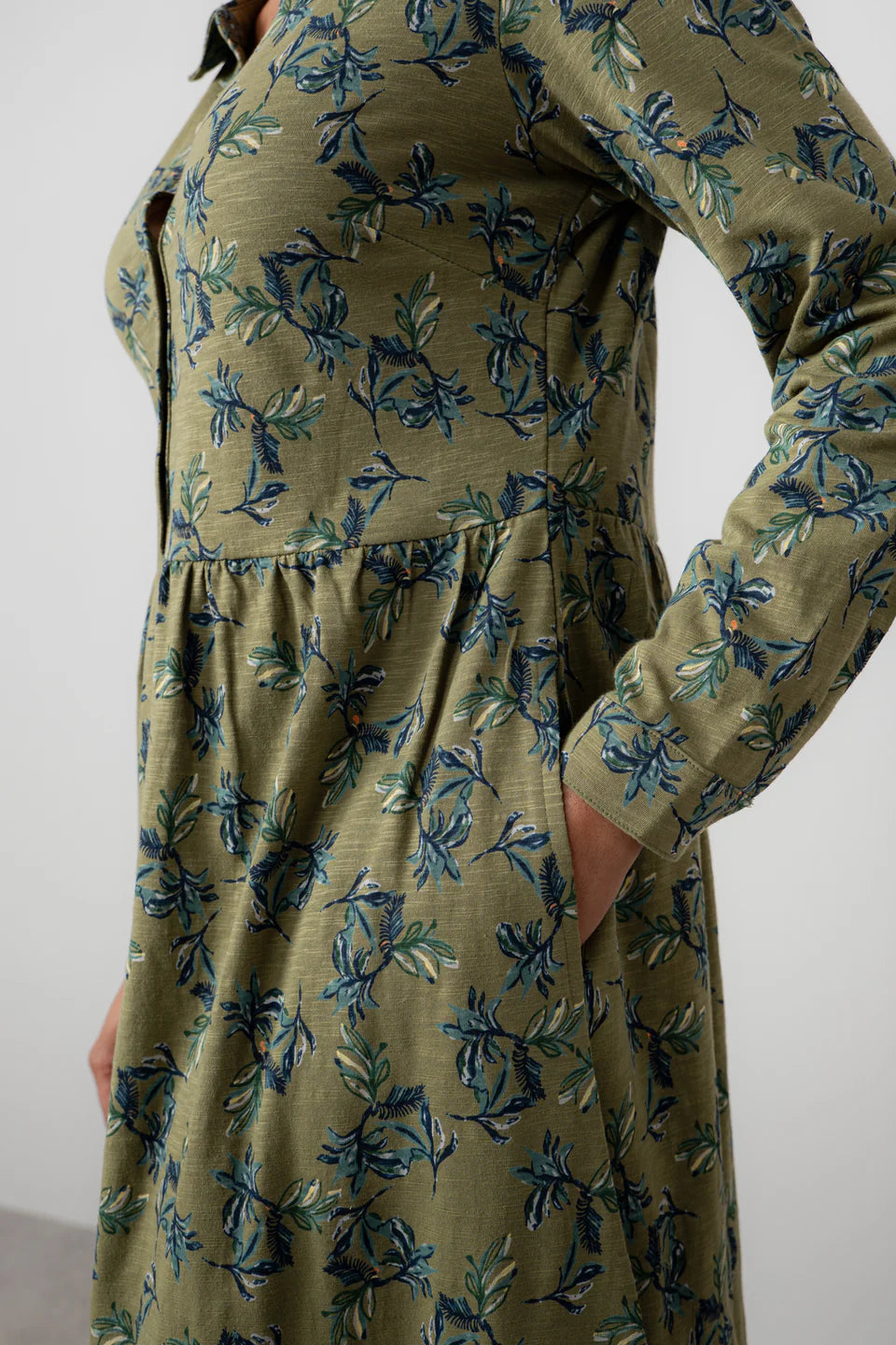 Green Foliage Print Seasons Dress | Lily & Me LM25570
