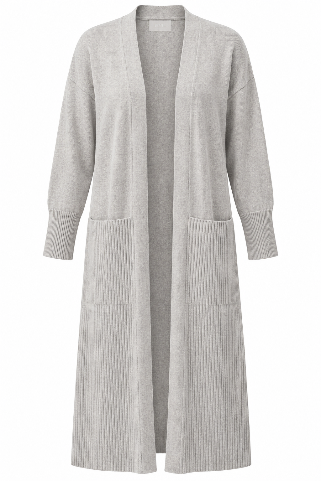Soft Knit Longline Cardigan in Latte - FO8435 | Foil