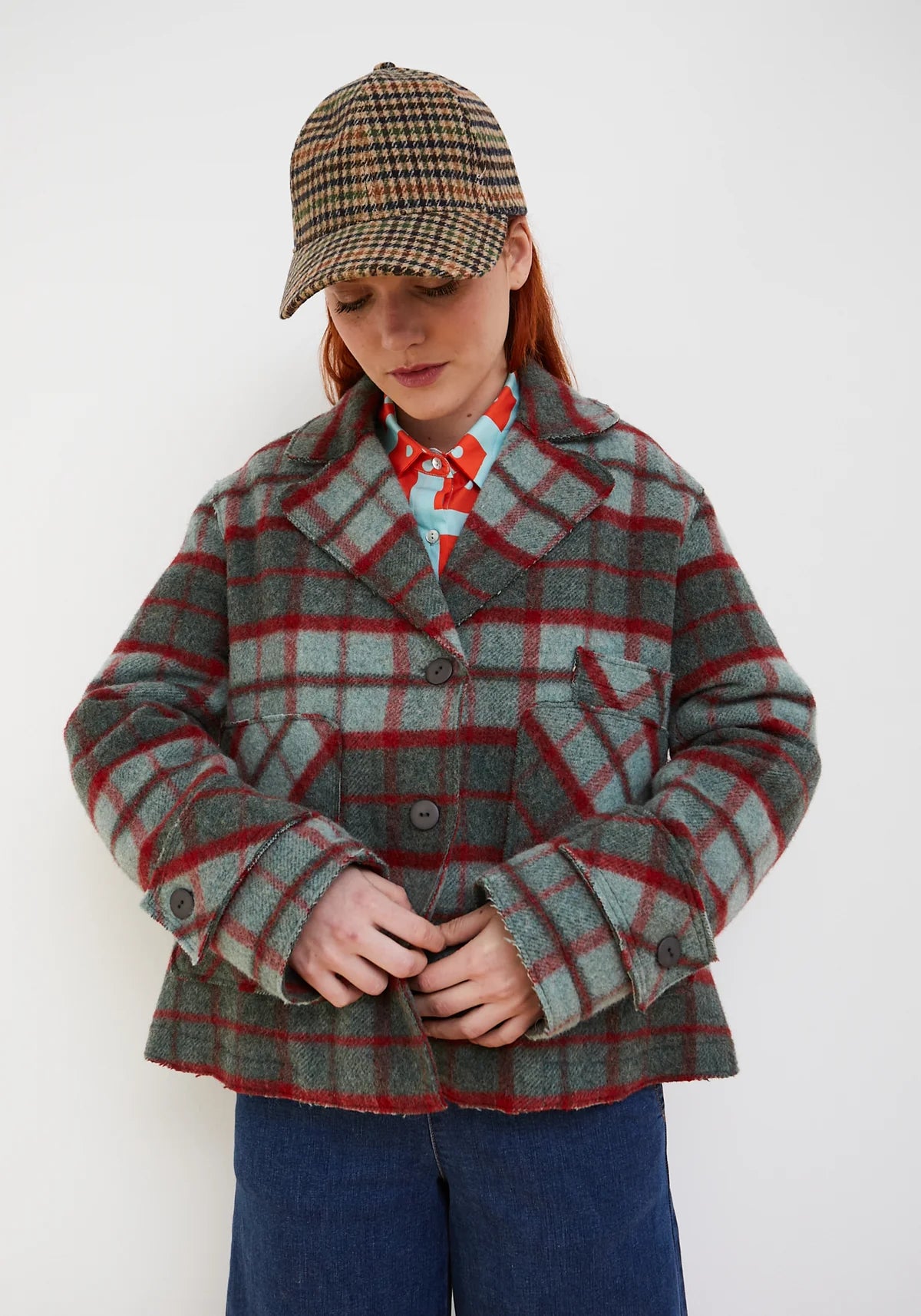 Dr.Bloom Chaqueta Tile Check Jacket | Green