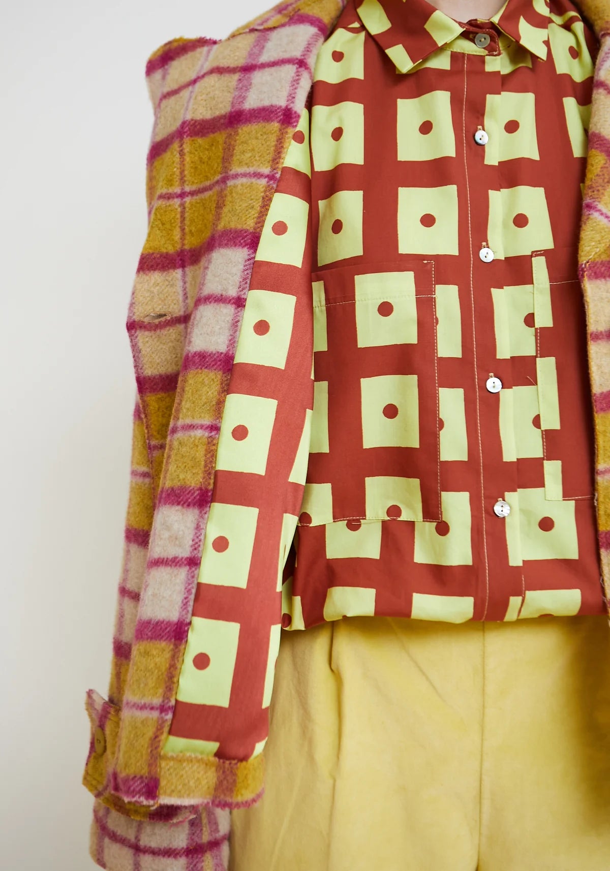 Dr.Bloom Chaqueta Tile Check Jacket | Yellow