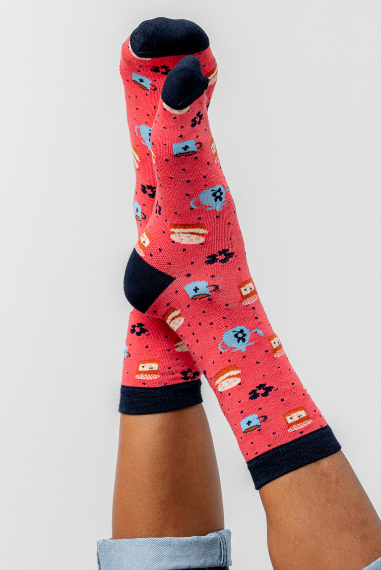 Time for Tea Socks & Keyring Giftbox