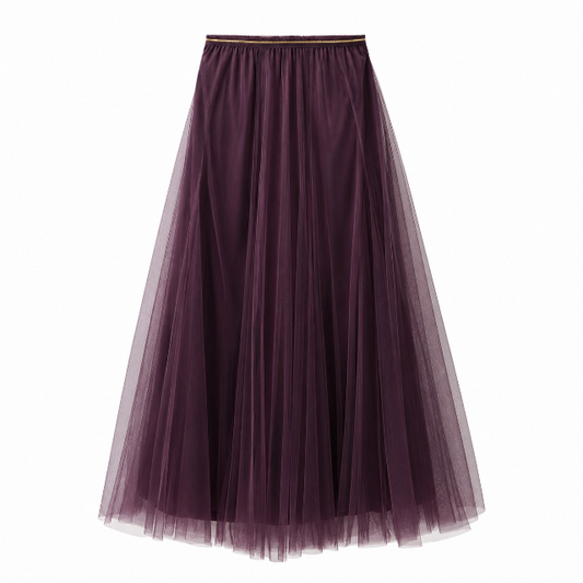 Tulle Layer Skirt - Aubergine | Last True Angel