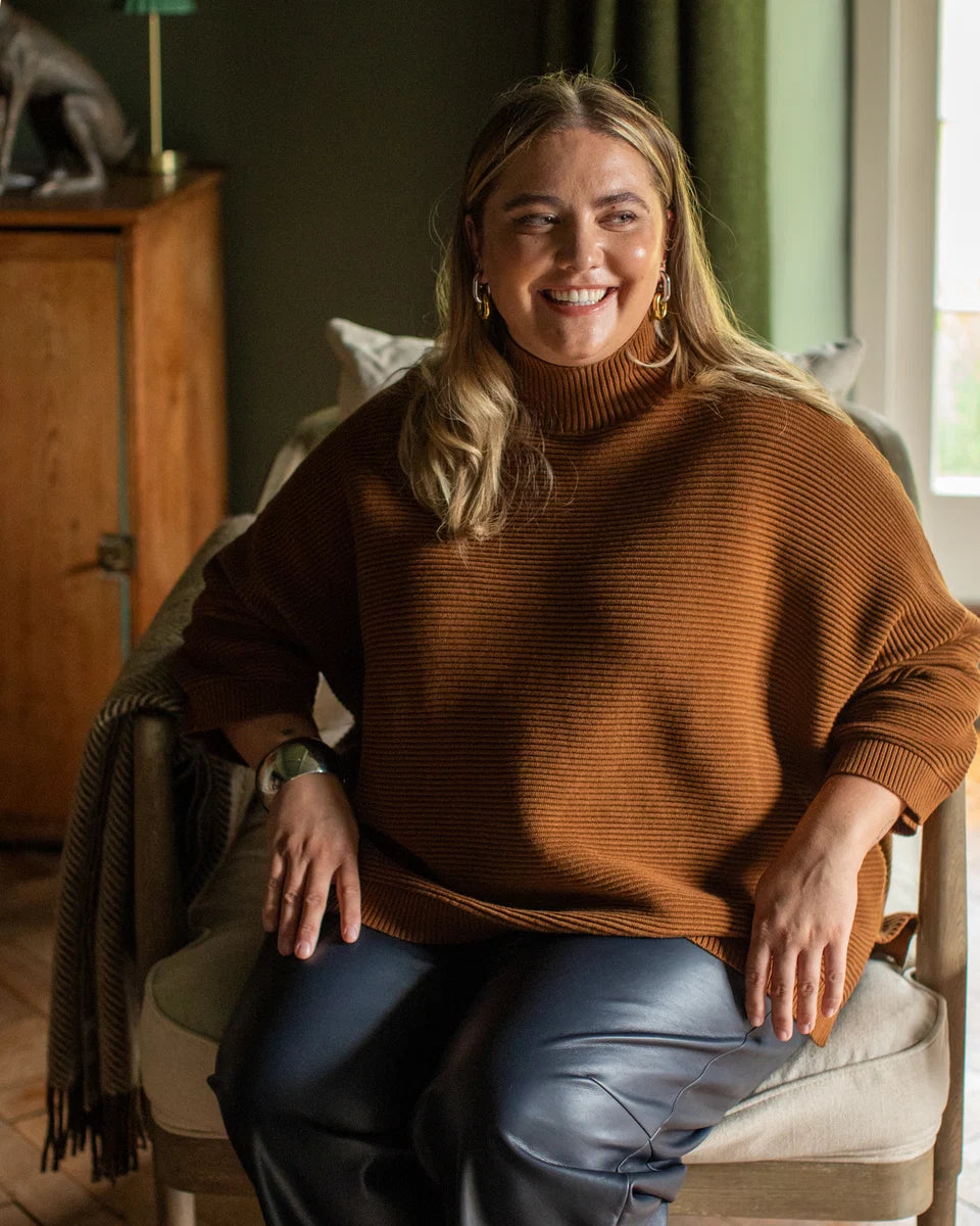 Vicki Jumper  - Tobacco | Chalk