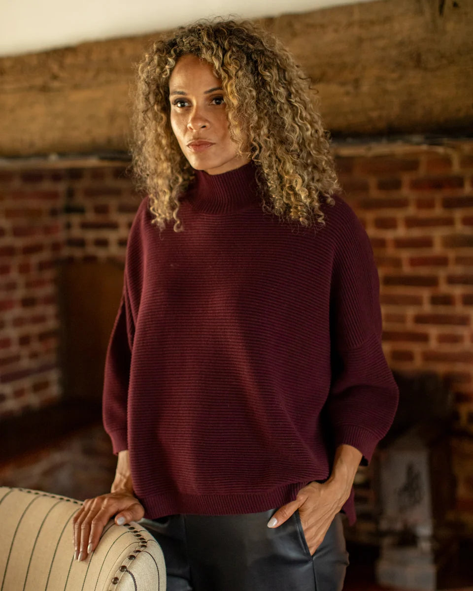 Vicki Jumper – Merlot | Chalk