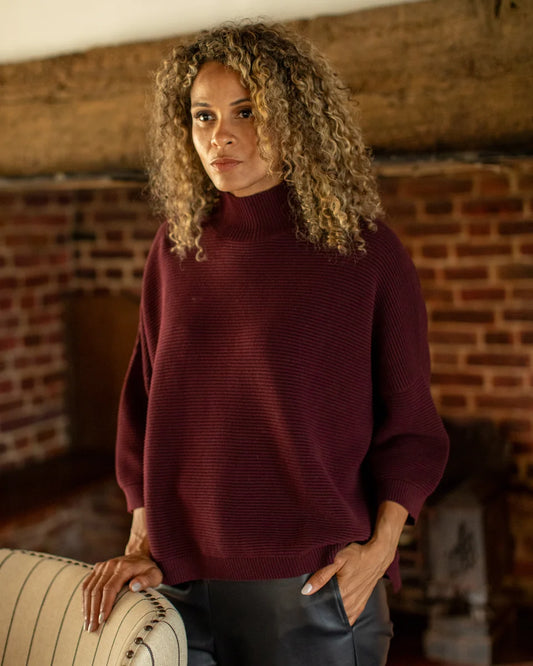 Vicki Jumper – Merlot | Chalk