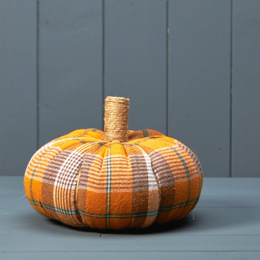Orange Tartan Pumpkin | Satchville