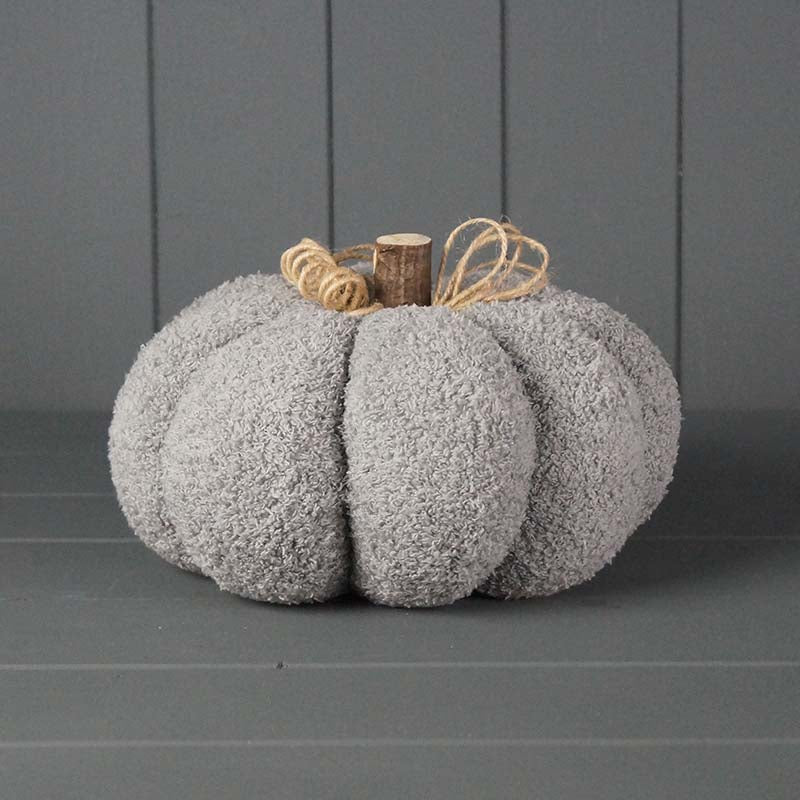 Grey Fabric Pumpkin | Satchville