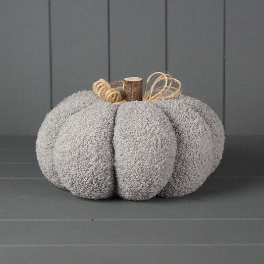 Grey Fabric Pumpkin | Satchville