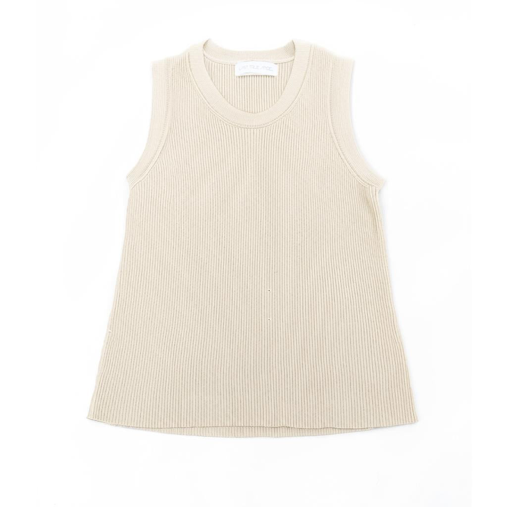 Ribbed vest top in Cream | Last True Angel