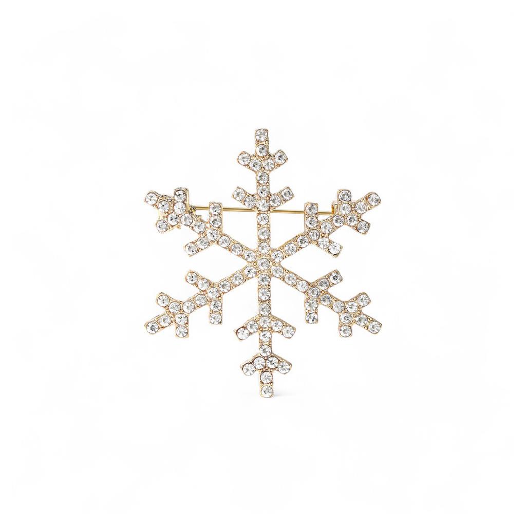 Snowflake Brooch in Gold | Last True Angel
