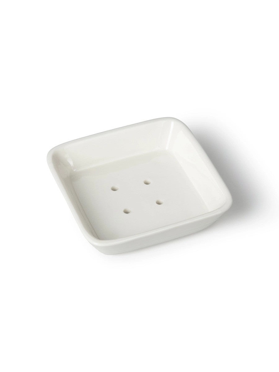 white ceramic soap dish