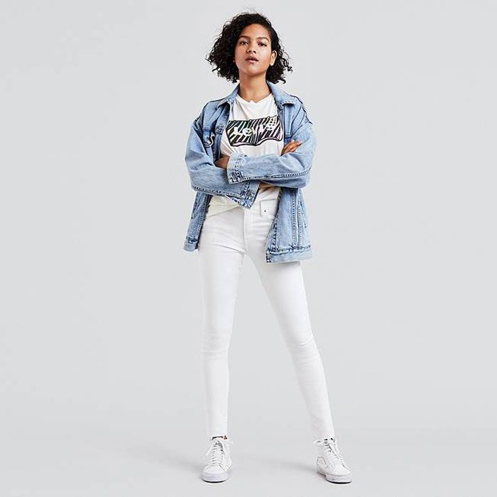 Levi's 721 High Rise Skinny Jeans - Western White