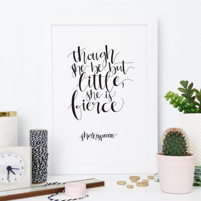 Unframed Calligraphy Quote