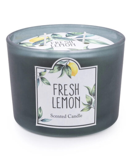 Fresh lemons 2 wick candle in glass jar