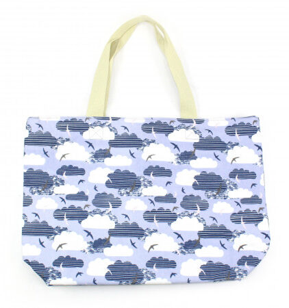 Blue clouds maxi bag for weekends, beach or baby