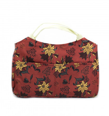 Red batik day bag for everyday use